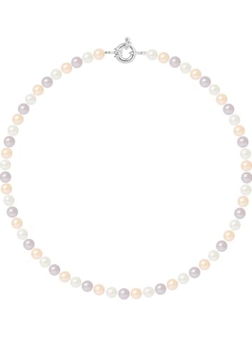 Mitzuko Perlen-Halskette mit Süßwasserzuchtperlen in Weiß/ Lila/ Apricot - (L)42 cm