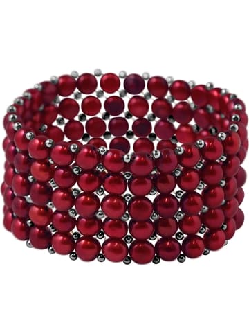 Pearl Addict Perlen-Armband in Rot