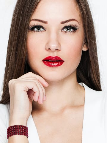 Pearl Addict Bransoletka w kolorze czerwonym z perłami