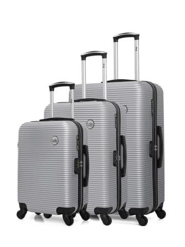 Les P´tites Bombes 3tlg. Hardcase-Trolleyset "Munich" in Silber