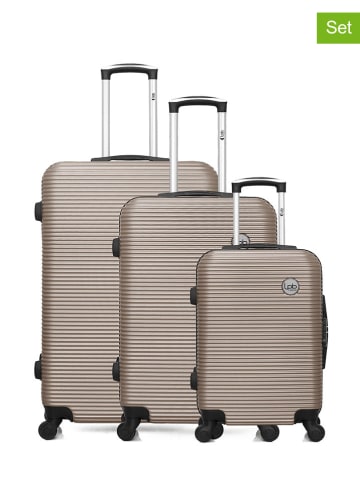 Les P´tites Bombes 3tlg. Hardcase-Trolleyset "Munich" in Champagner