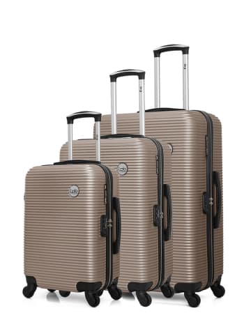 Les P´tites Bombes 3tlg. Hardcase-Trolleyset "Munich" in Champagner