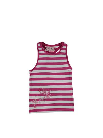 Miss Girly Top in Weiß/ Pink