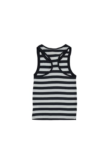 Miss Girly Top in Weiß/ Blau