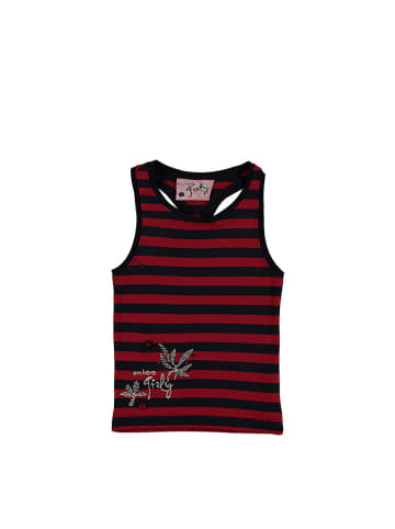 Miss Girly Top in Rot/ Blau