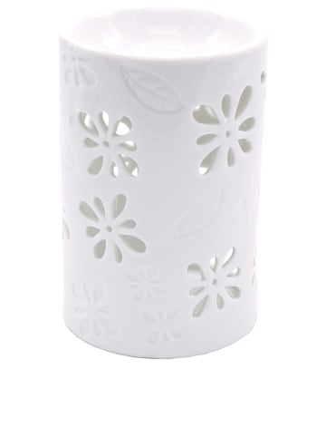 CANDEL-LITE Kominki (2 szt.) "Nyl" w kolorze białym - wys. 13 x Ø 8,5 cm