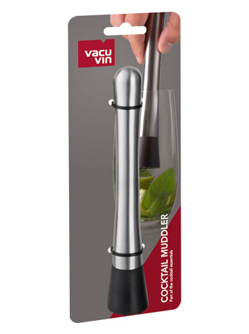 Vacu Vin Tamper w kolorze srebrno-czarnym do koktajli - dł. 20,5 cm