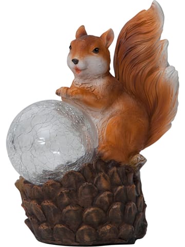 STAR Trading Decoratief ledsolarfiguur "Squirrel" bruin - (H)23 cm