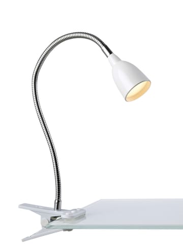Marksljöd Lampa LED "Tulip" w kolorze białym z klipsem - wys. 12 cm