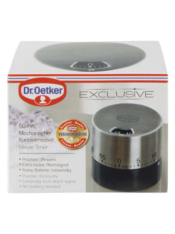 Dr. Oetker Minutnik "Excklusive" w kolorze srebrnym - wys. 6 x Ø 6,5 cm