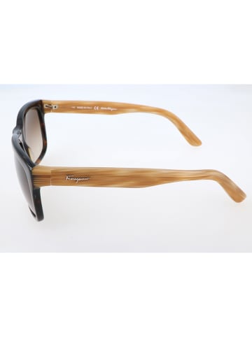 Salvatore Ferragamo Damskie okulary przeciwsłoneczne w kolorze brązowym