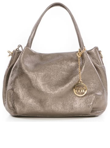 Mia Tomazzi Leder-Henkeltasche "Vigentino" in Gold - (B)26 x (H)20 x (T)14 cm