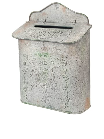Clayre & Eef Skrzynka w kolorze szarym na listy - 26 x 35 x 10 cm
