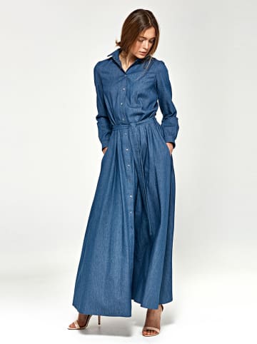 Nife Sukienka dżinsowa w kolorze niebieskim