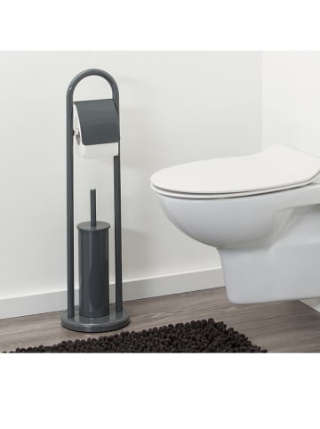 Sealskin Toiletpapierhouder met toiletborstel antraciet - (H)70,5 x Ø 19 cm