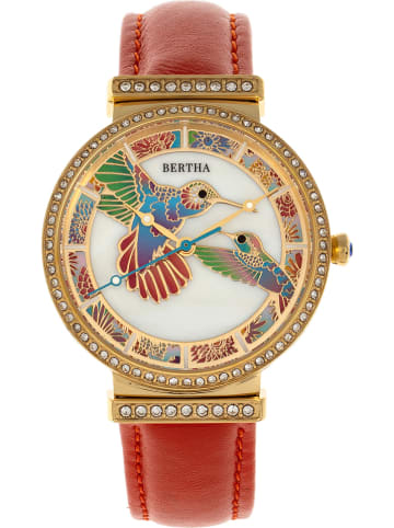 Bertha Zegarek kwarcowy w kolorze złoto-pomarańczowym