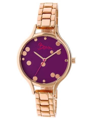 Boum Zegarek kwarcowy "Bulle" w kolorze różowozłoto-fioletowym