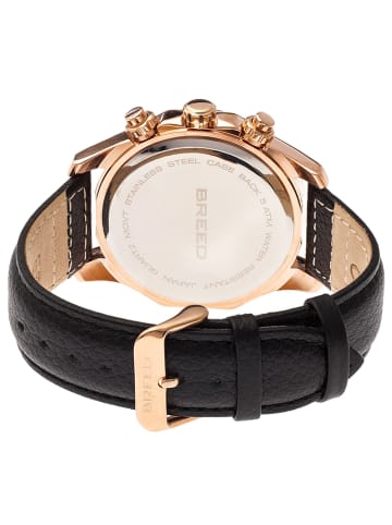Breed Chronograph "Lacroix" in Roségold/ Schwarz/ Blau