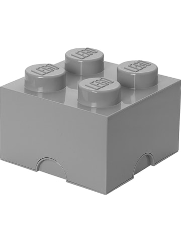 LEGO Pojemnik "Brick 4" w kolorze szarym - 25 x 18 x 25 cm