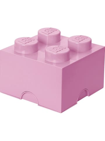 LEGO Pojemnik "Brick 4" w kolorze jasnoróżowym - 25 x 18 x 25 cm