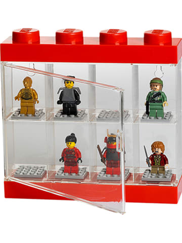 LEGO Figuren-Schaukasten in Rot - (B)19,1 x (H)18,4 x (T)4,7 cm