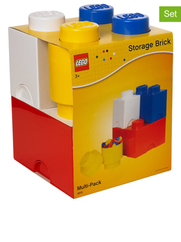 LEGO 4-delige set: opbergboxen "Brick" meerkleurig