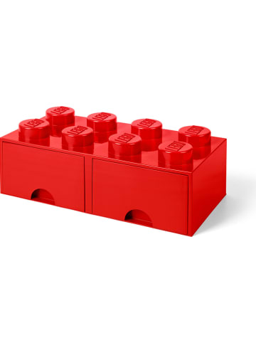LEGO Schubladenbox "Brick 8" in Rot - (B)50 x (H)18 x (T)25 cm