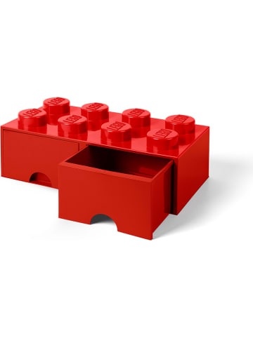 LEGO Schubladenbox "Brick 8" in Rot - (B)50 x (H)18 x (T)25 cm