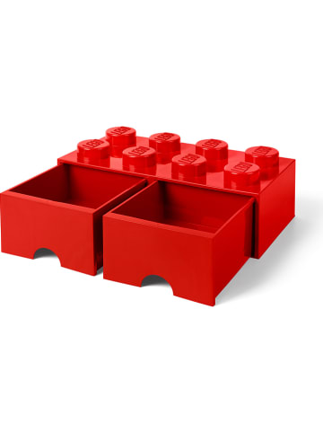 LEGO Schubladenbox "Brick 8" in Rot - (B)50 x (H)18 x (T)25 cm
