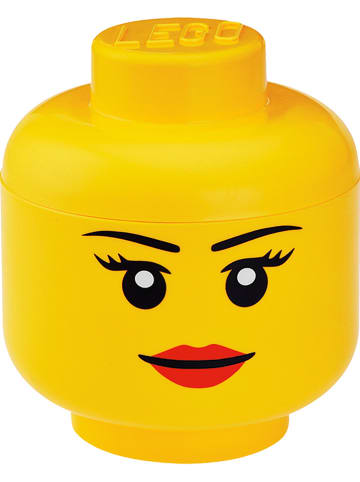 LEGO Opbergbox "Girl" geel - (H)18,5 x Ø 16 cm