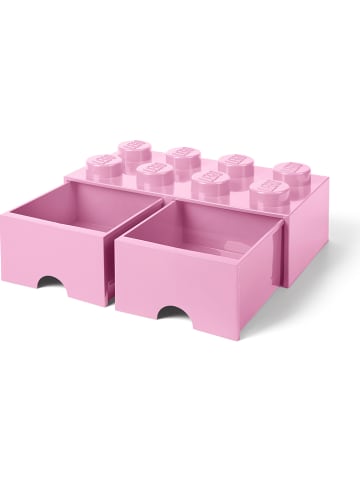 LEGO Pojemnik "Brick 8" w kolorze jasnoróżowym z szufladami - 50 x 18 x 25 cm
