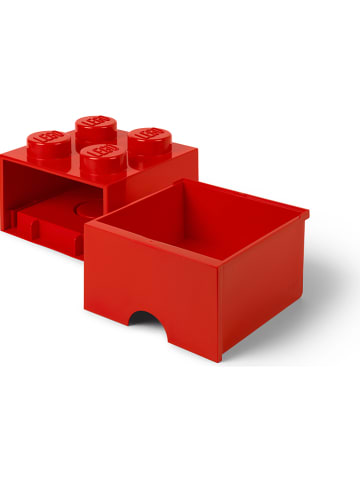 LEGO Ladebox "Brick 4" rood - (B)25 x (H)18 x (D)25 cm