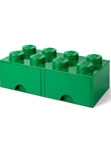 LEGO Pojemnik "Brick 8" w kolorze zielonym z szufladami - 50 x 18 x 25 cm