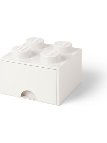 LEGO Pojemnik "Brick 4" w kolorze białym z szufladami - 25 x 18 x 25 cm