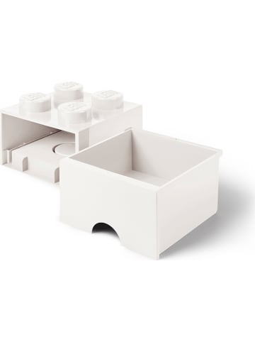 LEGO Schubladenbox "Brick 4" in Weiß - (B)25 x (H)18 x (T)25 cm