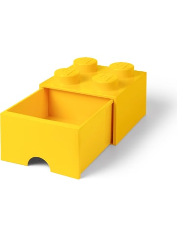 LEGO Schubladenbox "Brick 4" in Gelb - (B)25 x (H)18 x (T)25 cm