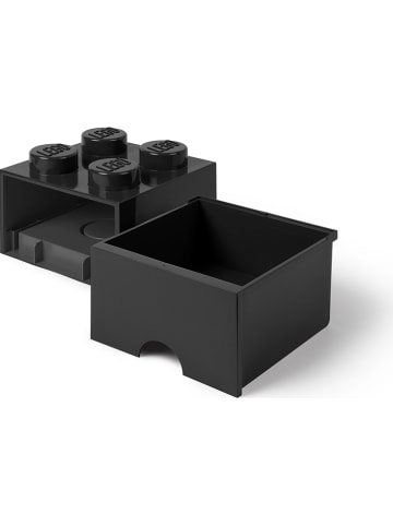 LEGO Ladebox "Brick 4" zwart - (B)25 x (H)18 x (D)25 cm