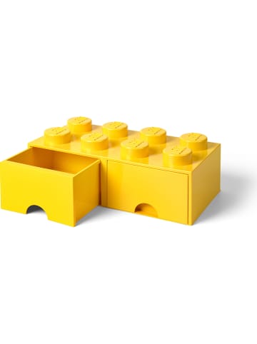LEGO Pojemnik "Brick 8" w kolorze żółtym z szufladami - 50 x 18 x 25 cm