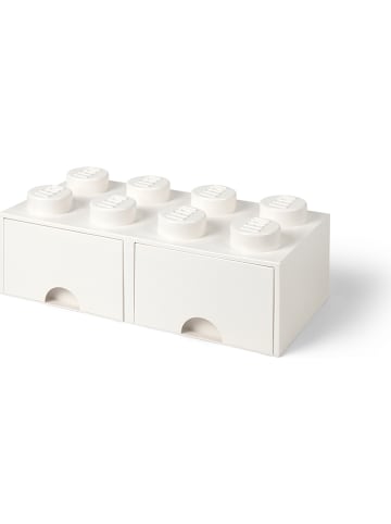 LEGO Pojemnik "Brick 8" w kolorze białym z szufladami - 50 x 18 x 25 cm