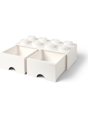 LEGO Schubladenbox "Brick 8" in Weiß - (B)50 x (H)18 x (T)25 cm