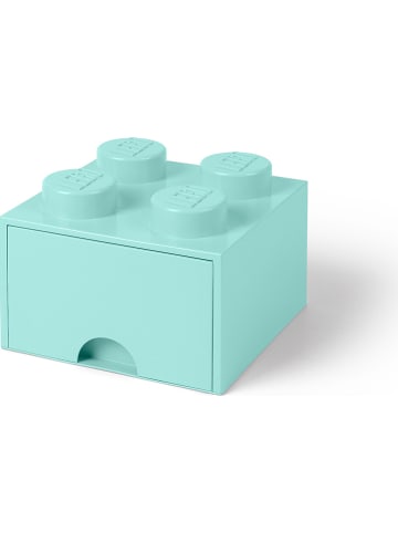 LEGO Pojemnik "Brick 4" w kolorze błękitnym z szufladami - 25 x 18 x 25 cm