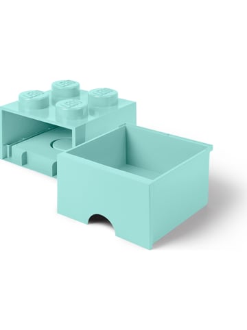 LEGO Pojemnik "Brick 4" w kolorze błękitnym z szufladami - 25 x 18 x 25 cm