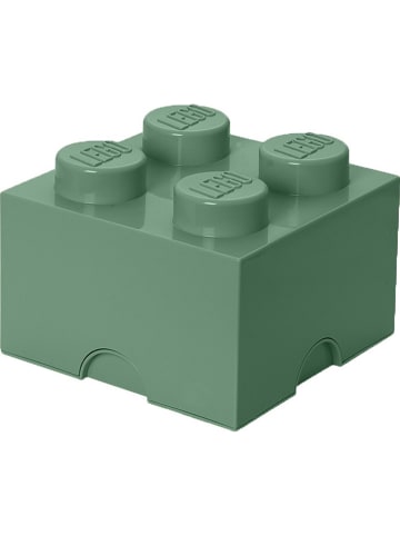 LEGO Pojemnik "Brick 4" w kolorze szarozielonym - 25 x 18 x 25 cm