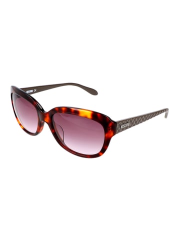 Moschino Damskie okulary przeciwsłoneczne w kolorze fioletowo-brązowym