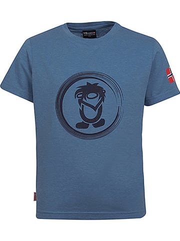Trollkids Koszulka funkcyjna "Trollfjord" w kolorze niebieskoszarym