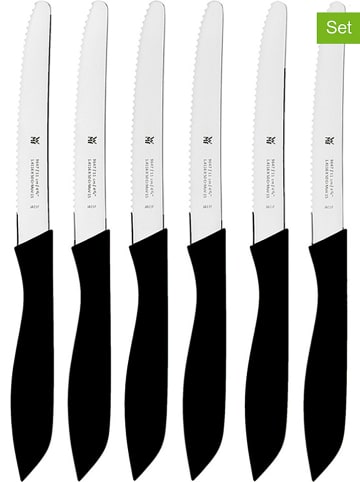WMF 6er-Set: Vespermesser in Schwarz - (L)23 cm