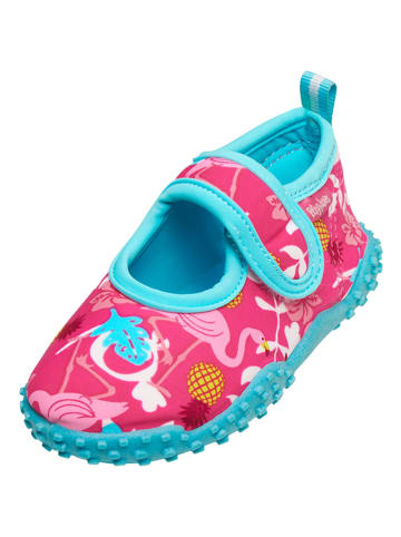 Playshoes Buty kąpielowe w kolorze turkusowo-różowym