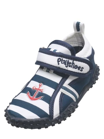 Playshoes Buty kąpielowe w kolorze granatowo-białym