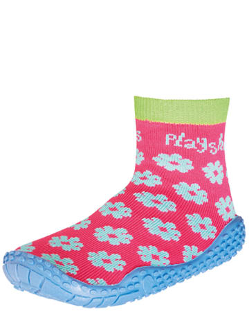 Playshoes Buty kąpielowe w kolorze różowo-błękitnym