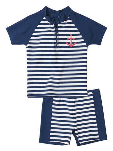 Playshoes 2-częściowy zestaw kąpielowy "Maritime" w kolorze biało-granatowym